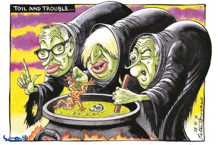 کاریکاتور روزنامه تایمز از جدایی انگلیس از اروپا