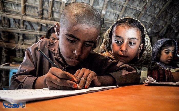 مدرسه کپری در سیستان و بلوچستان+تصاویر